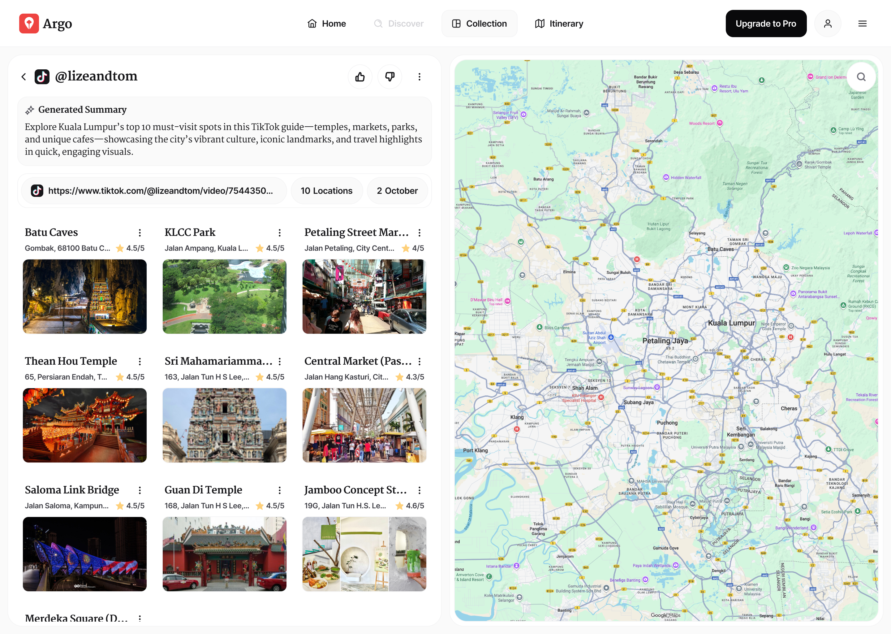 Content Detail — Dive deep into any saved location